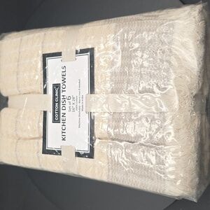 Kitchen dish towels 16x28 grey/cream